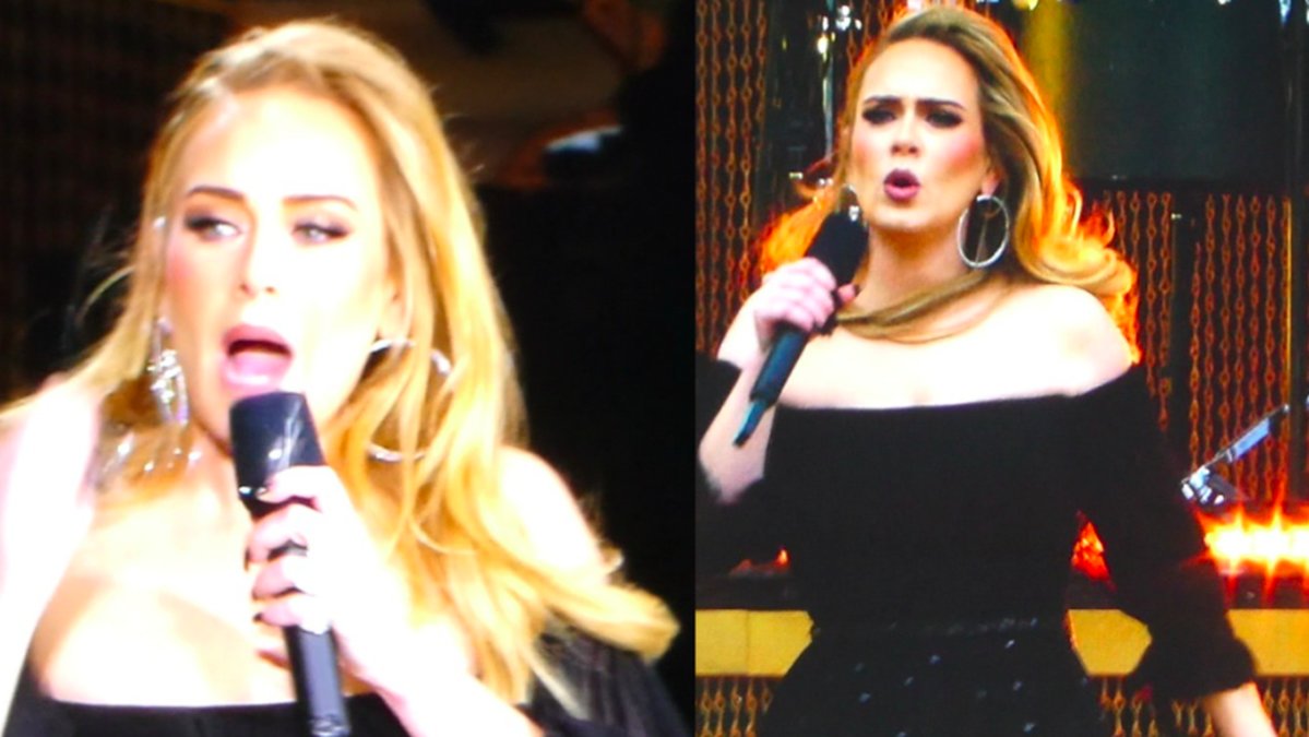 Adele fick sig en chock under en konsert i Las Vegas